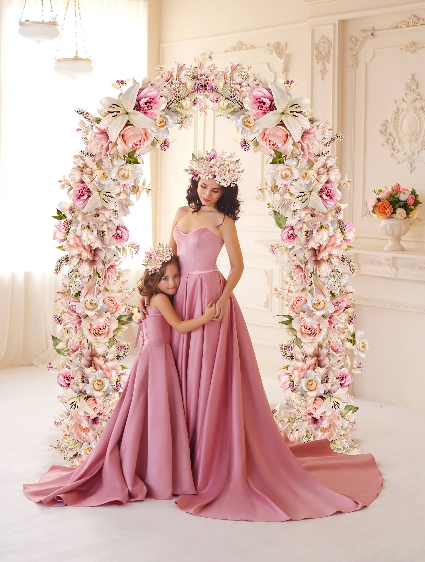 Estelle Floral Arch and Headpiece Overlay, Maternity Backdrop Overlays, Studio Backdrop Overlays, Fine Art Textures, Photoshop Overlays
