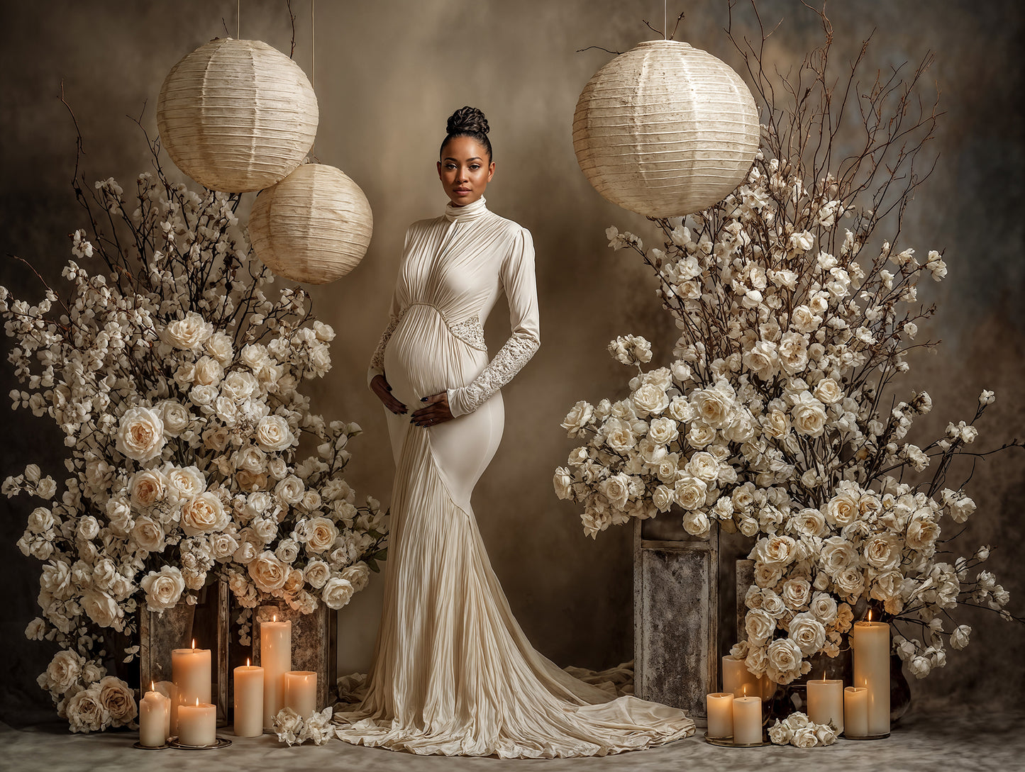 Candle Brown Digital Backdrop Set