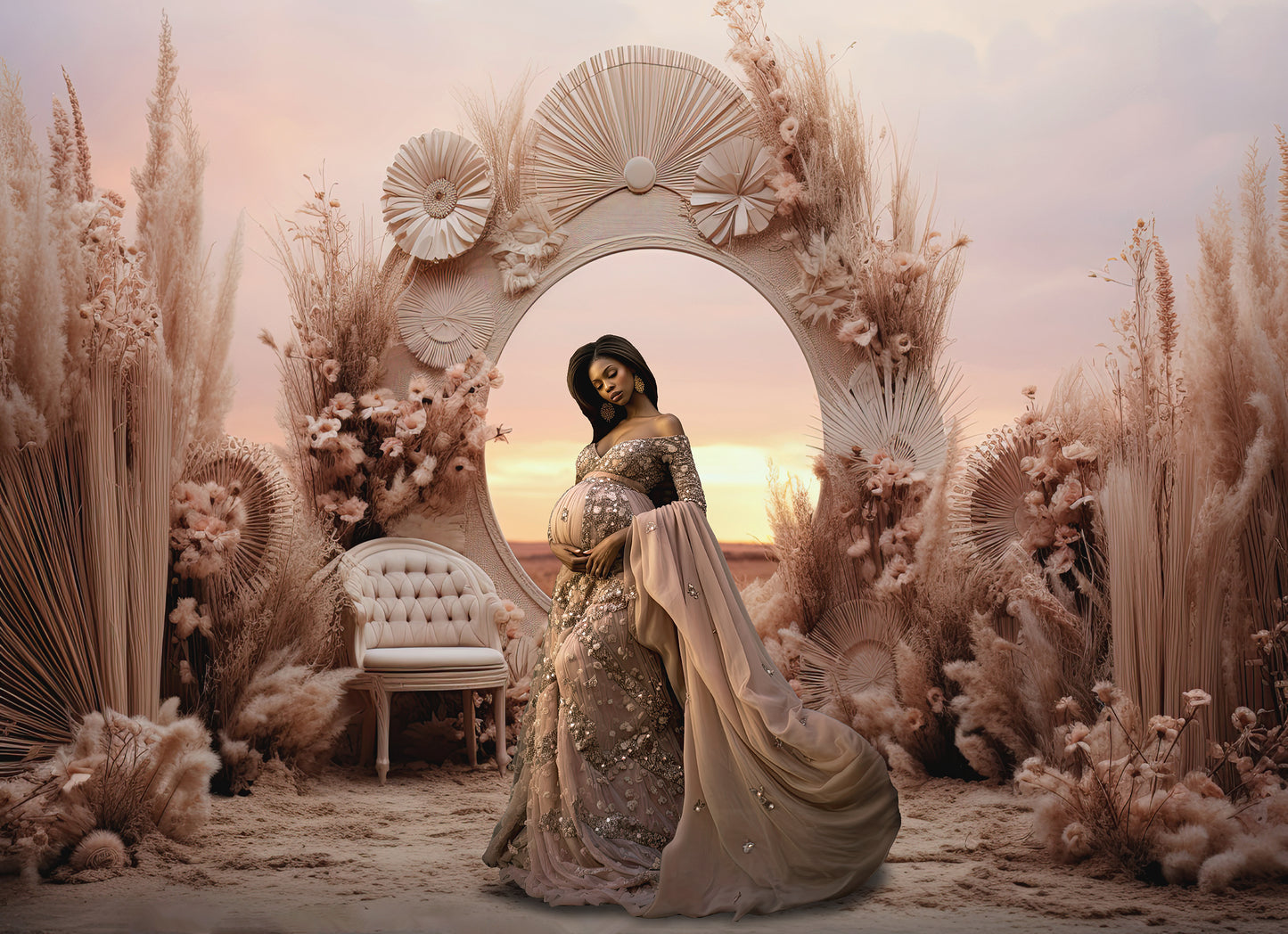 Cenários digitais Pink Dream Boho, sobreposições de cenário para maternidade, sobreposições de cenário para estúdio, texturas de belas artes, sobreposições para Photoshop