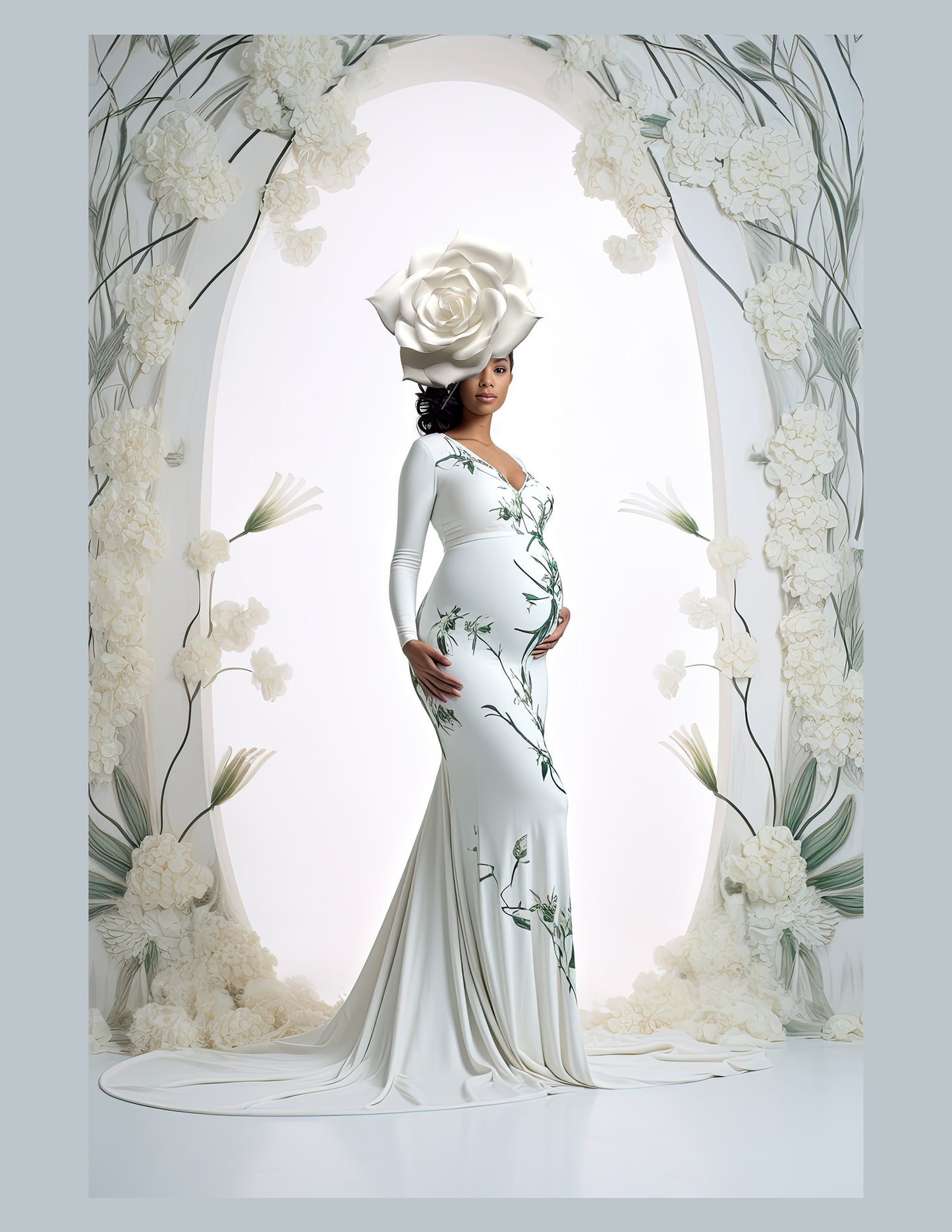 White Rose Headpiece Overlays, Maternity Backdrop Overlays, Studio Backdrop Overlays, Fine Art Textures, Photoshop Overlays