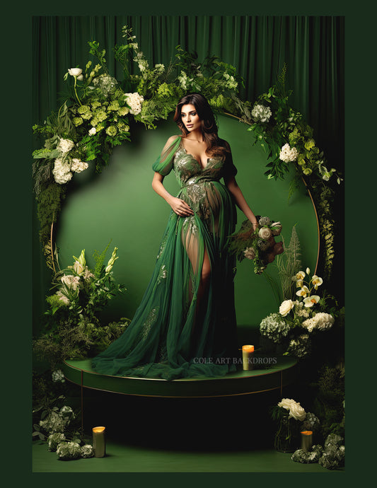 Podio floral redondo colorido: fondos digitales, fondos de maternidad, texturas para fondos de estudio, texturas de bellas artes, texturas para Photoshop