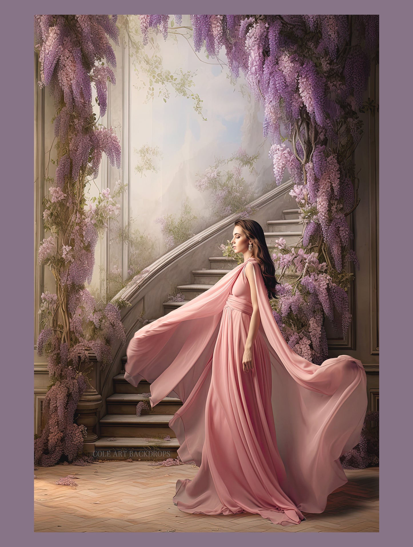 Conjunto de fundos digitais de belas artes com lavanda, fundos de maternidade, texturas de fundo de estúdio, texturas de belas artes, texturas do Photoshop
