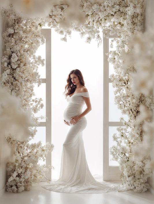 Backlit French Doors Digital Backdrop Set