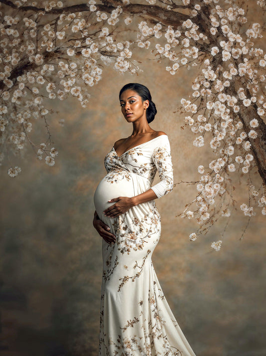 Fondos digitales con un ambiente sereno y floral, superposiciones para fondos de maternidad, superposiciones para fondos de estudio, texturas artísticas, fondos digitales