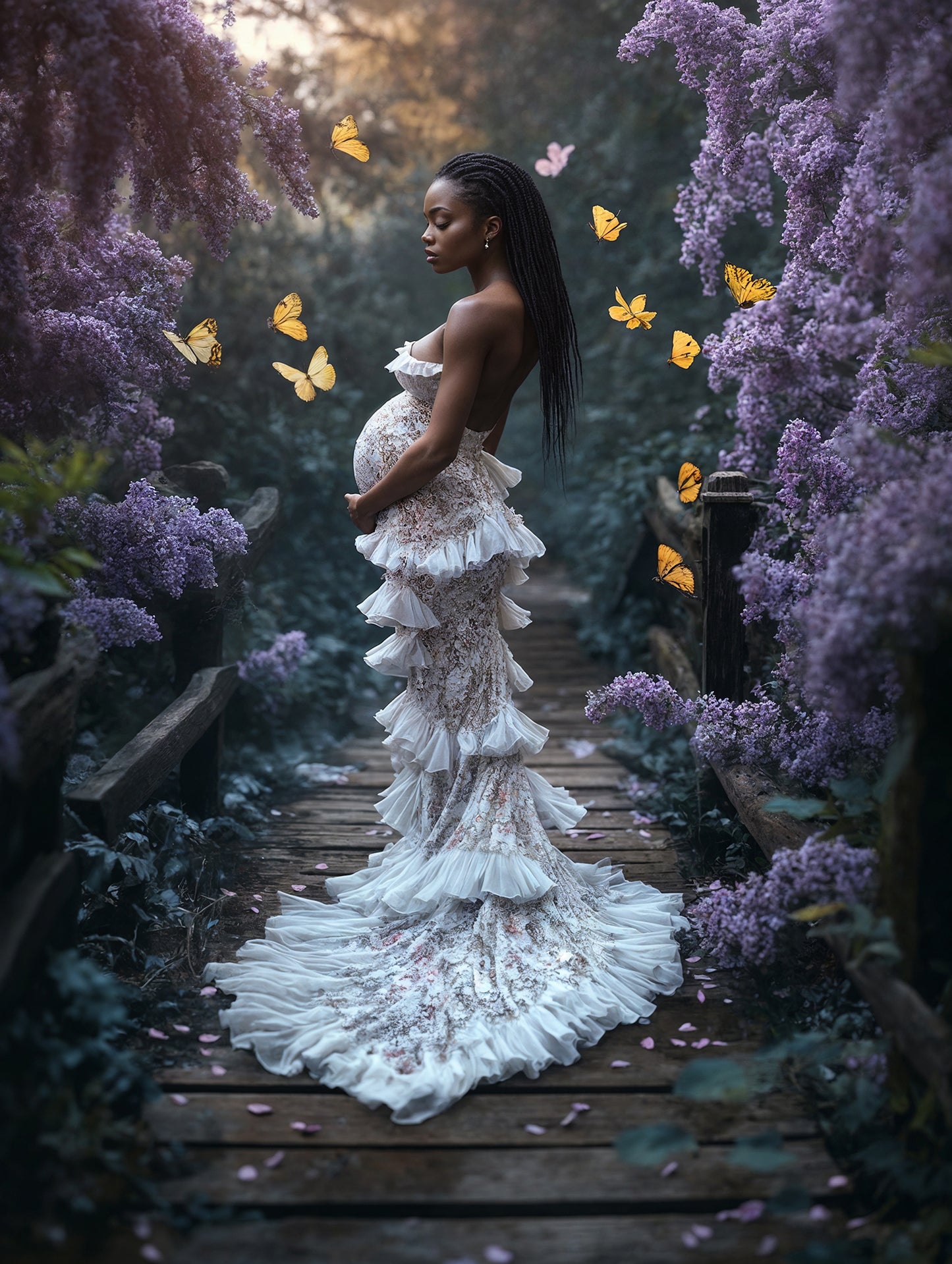 Conjunto de cenário digital Lilac Bridges