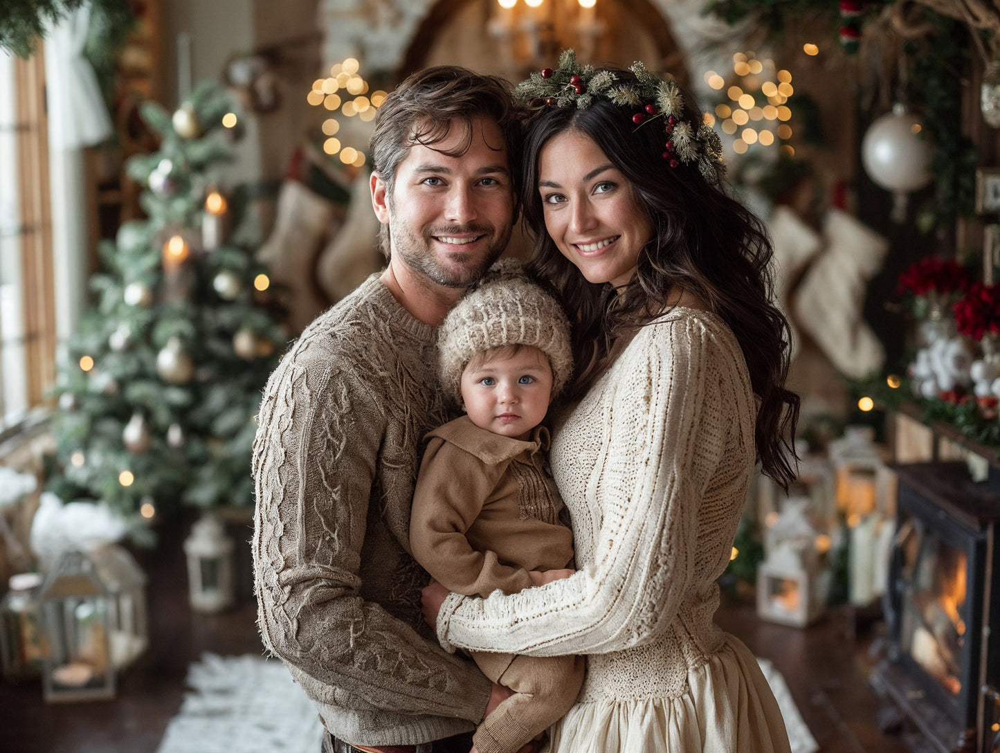 A Holiday Blur Digital Backdrops, Christmas Digital Backdrops Set
