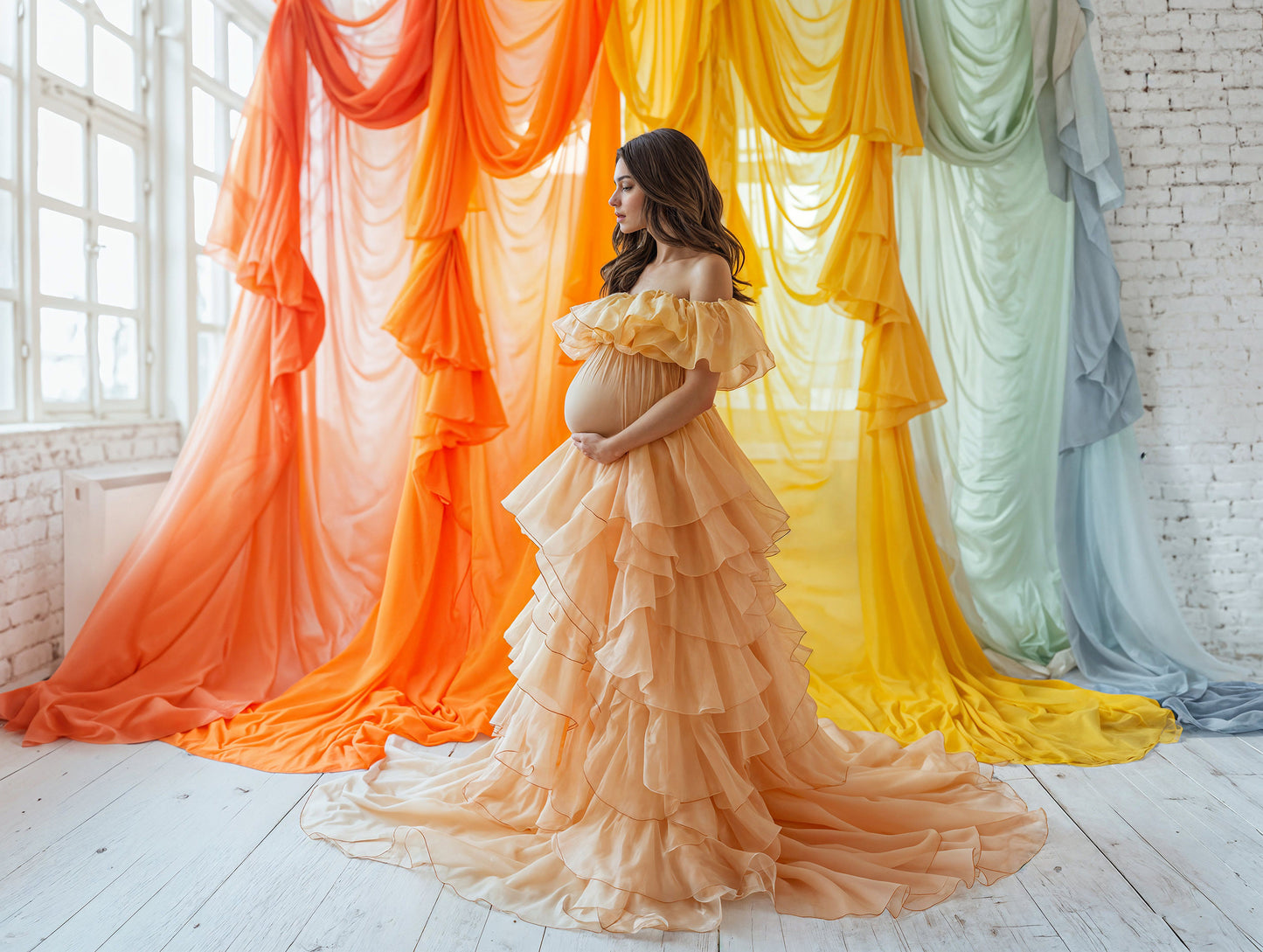 Colorful Drapes Digital Backdrop Set