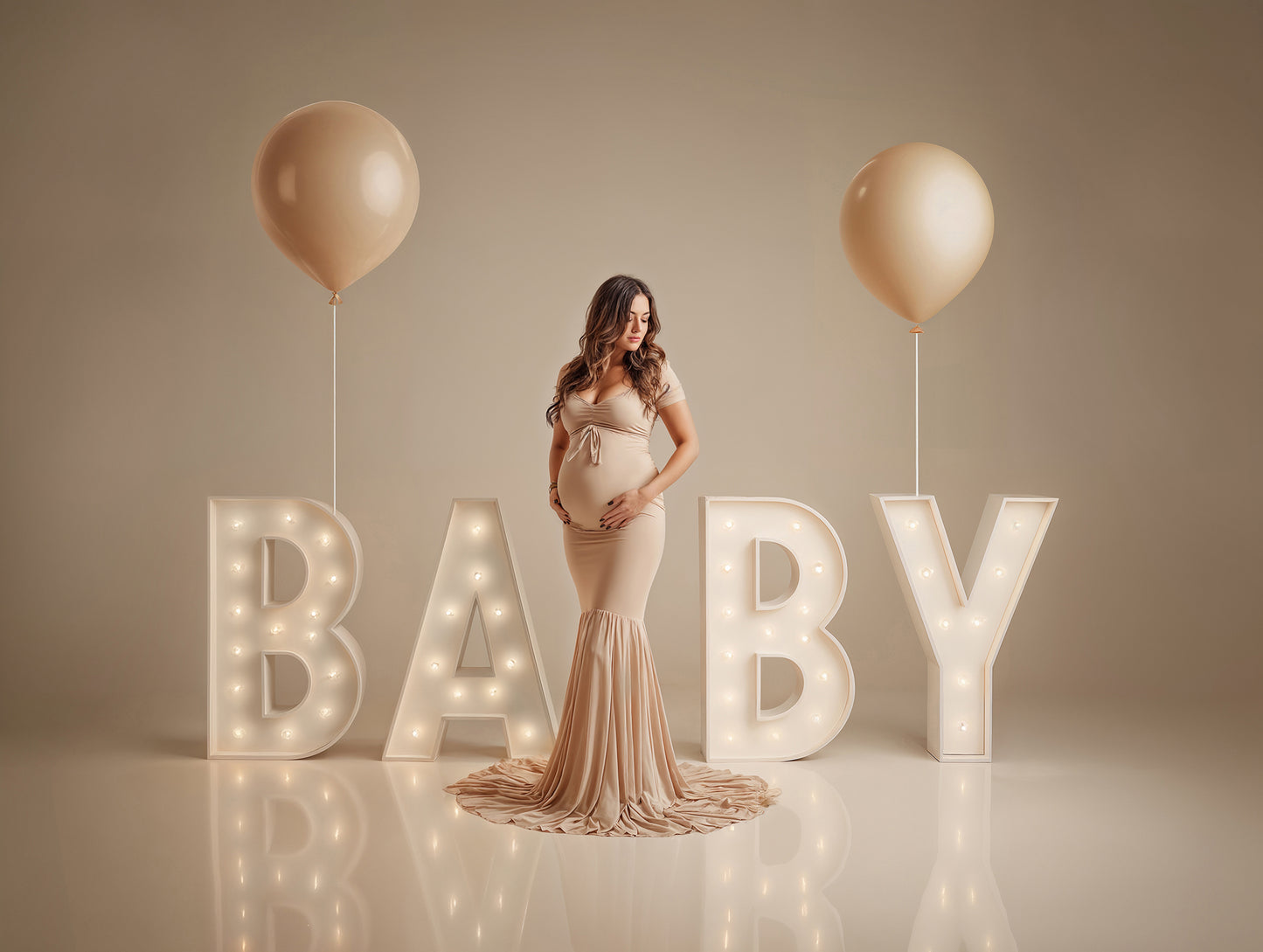Baby Sign Neutrals Digital Backdrop Set