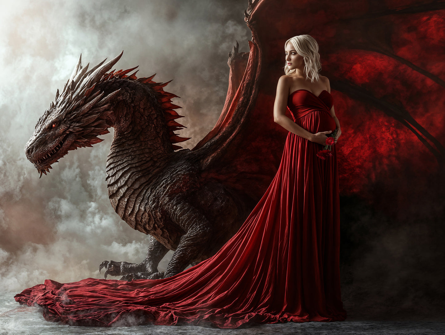 Conjunto de cenário digital Mother Dragons