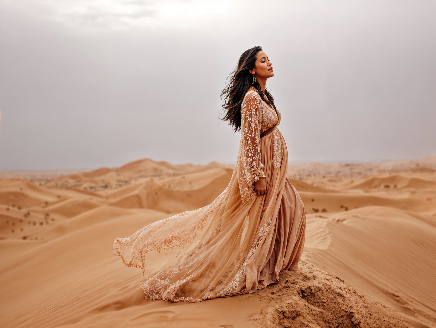 Overcast Desert Digital Backdrop Set