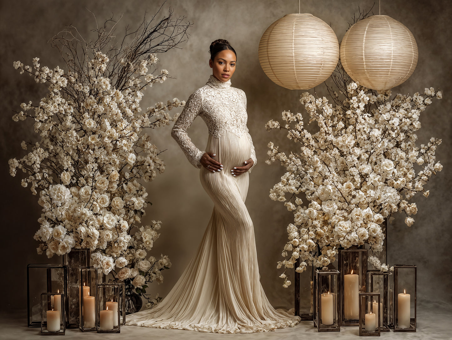 Candle Brown Digital Backdrop Set