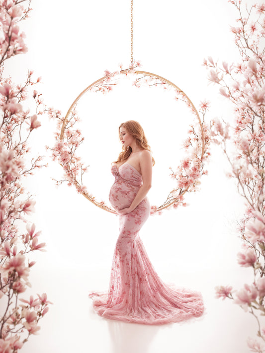 Conjunto de fondo digital de anillos blancos