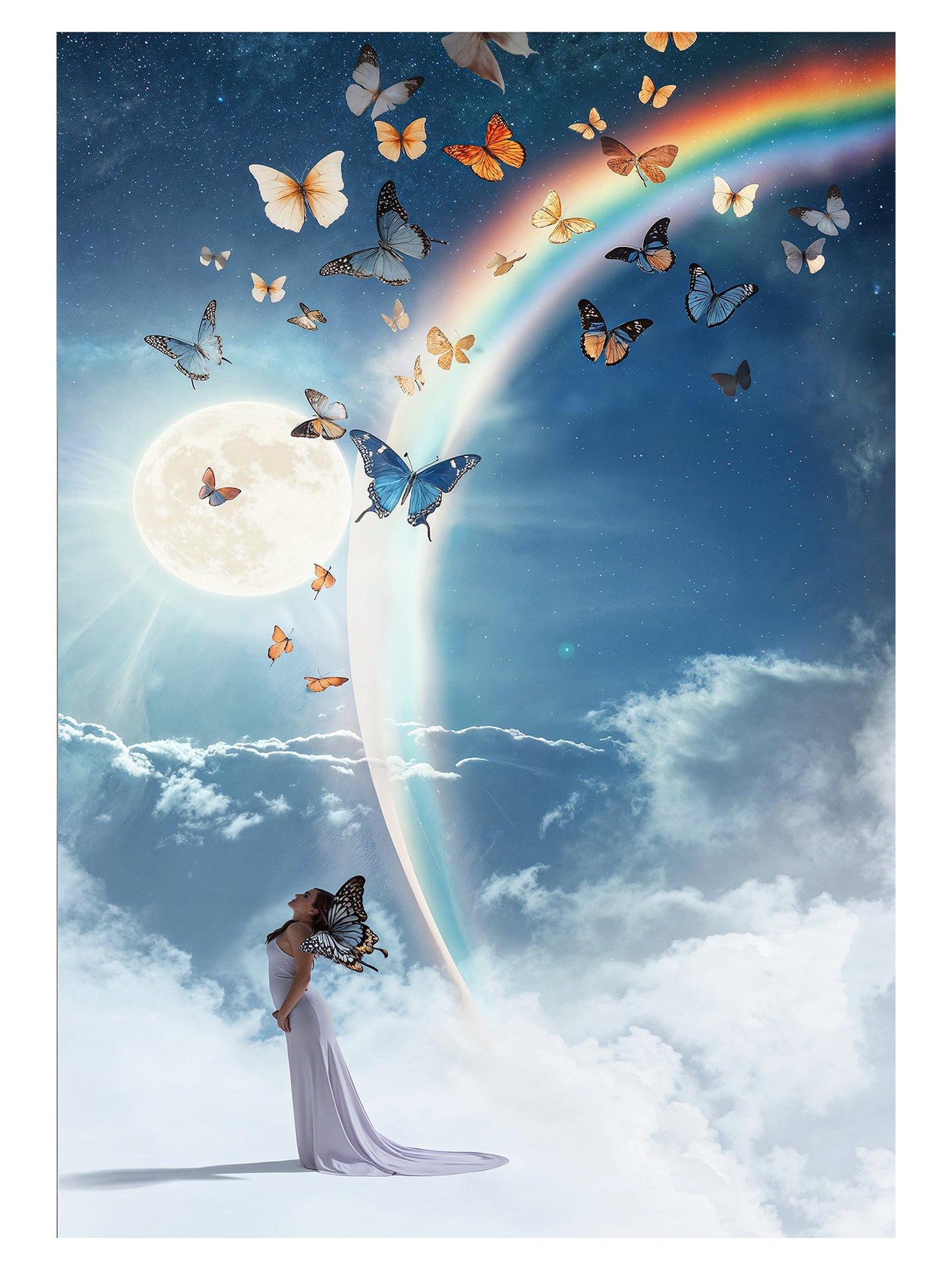 Butterfly Skies Digital Backdrop Set