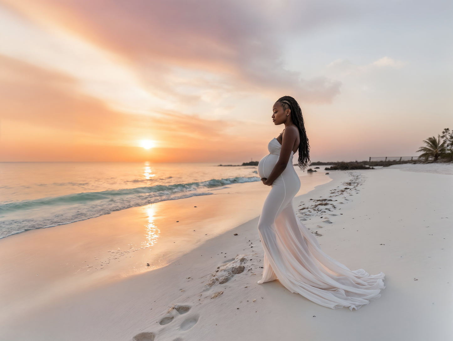 Conjunto de cenário digital Sandy Beaches