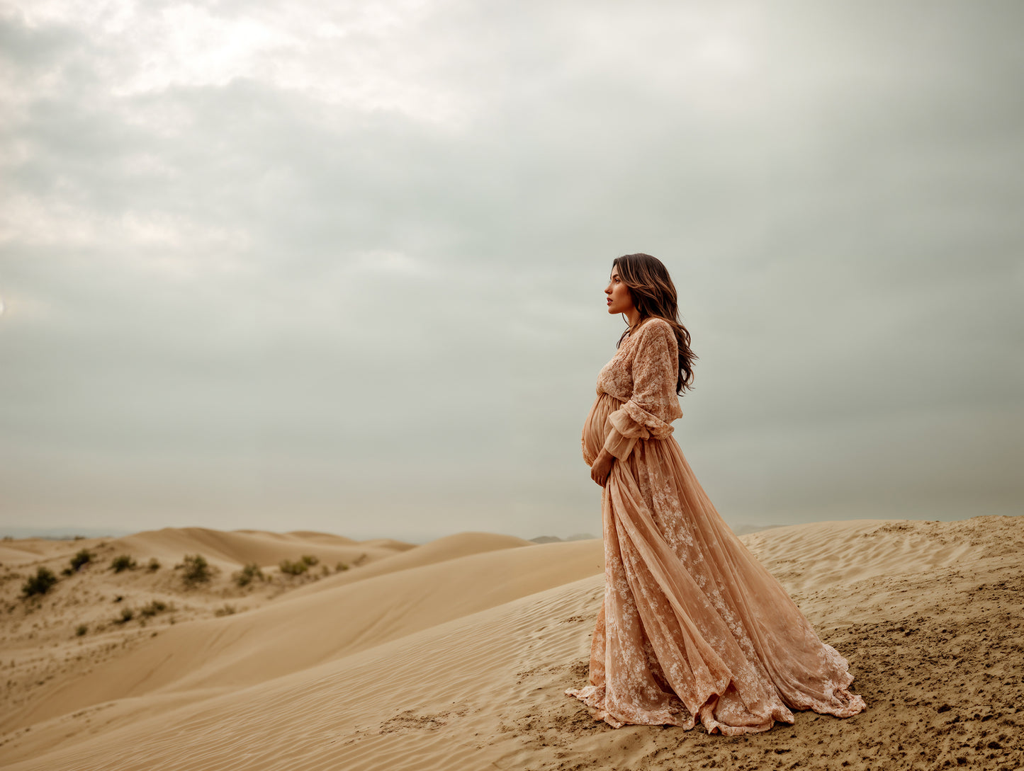 Overcast Desert Digital Backdrop Set