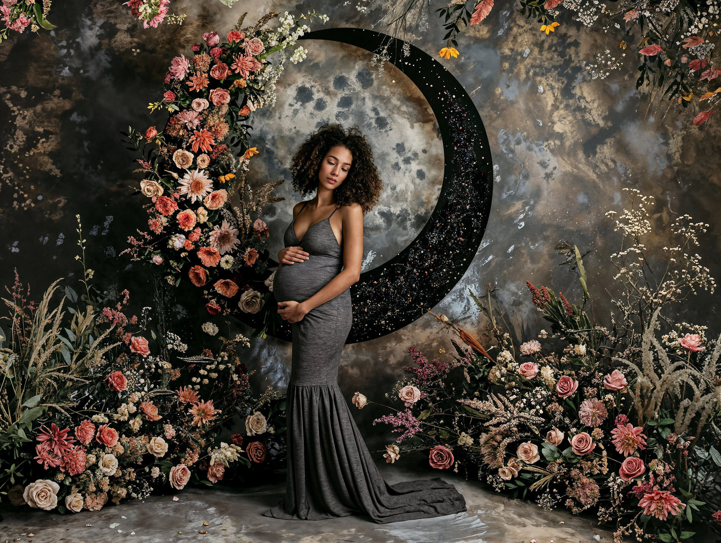 Conjunto de cenário digital Crescent Moon