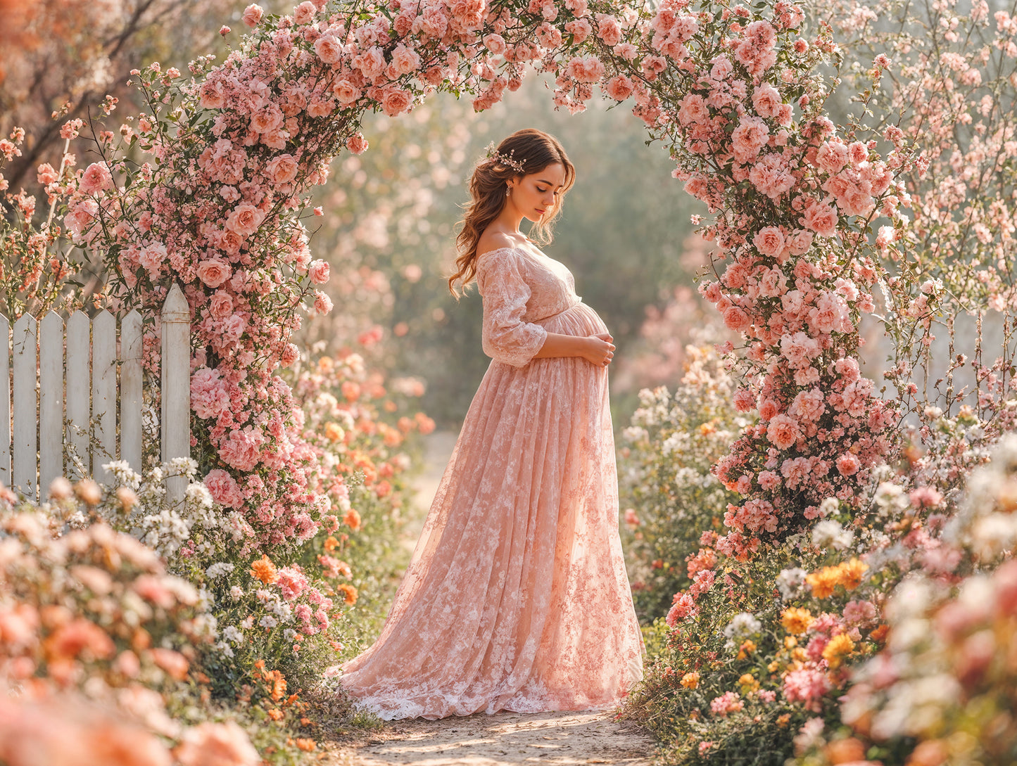 Fondo digital floral Annabelle, conjunto de fondos para niños