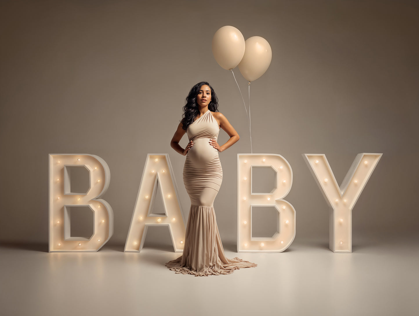 Baby Sign Neutrals Digital Backdrop Set