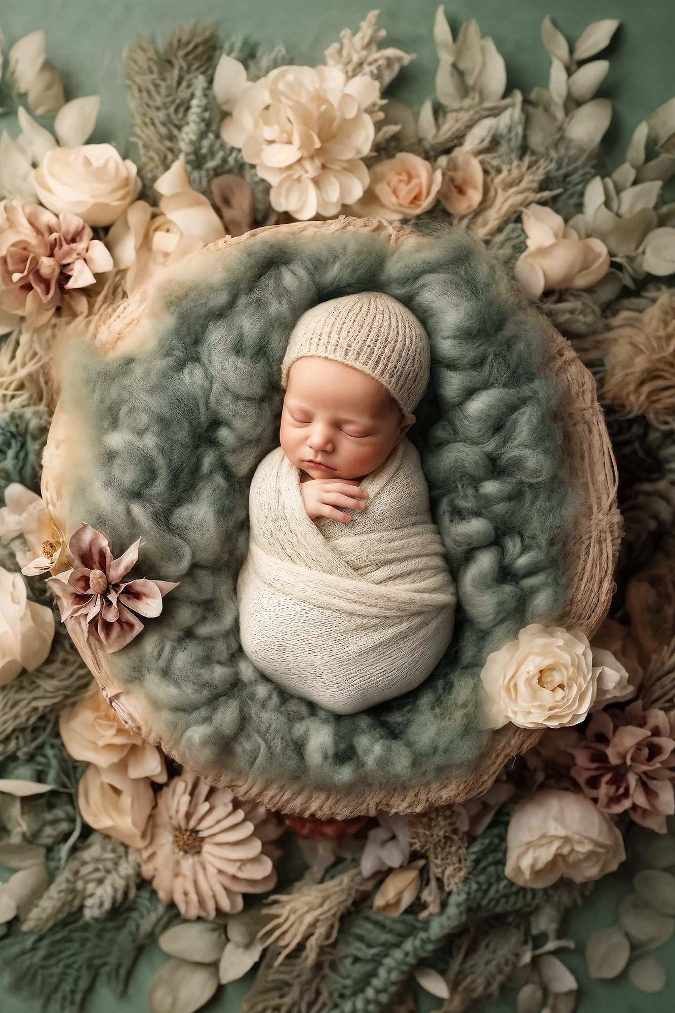 Baby Green Set Digital Backdrops, Newborn Overlays, Newborn Props, Newborn Backdrops, Photoshop Overlays