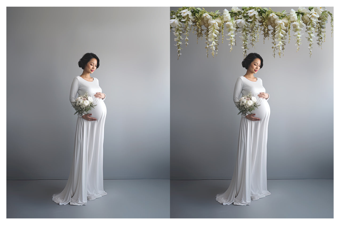 Floral Garland Overlays, Maternity Overlays, Floral Clip Art, Floral Graphics, Photoshop Overlays
