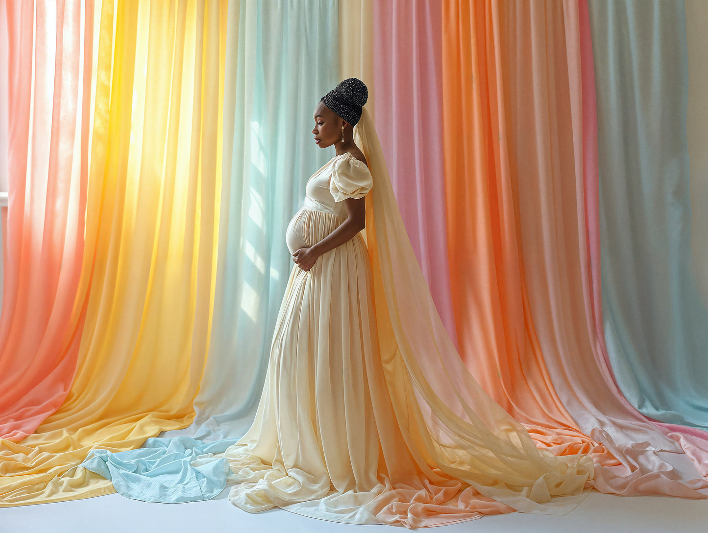 Colorful Drapes Digital Backdrop Set
