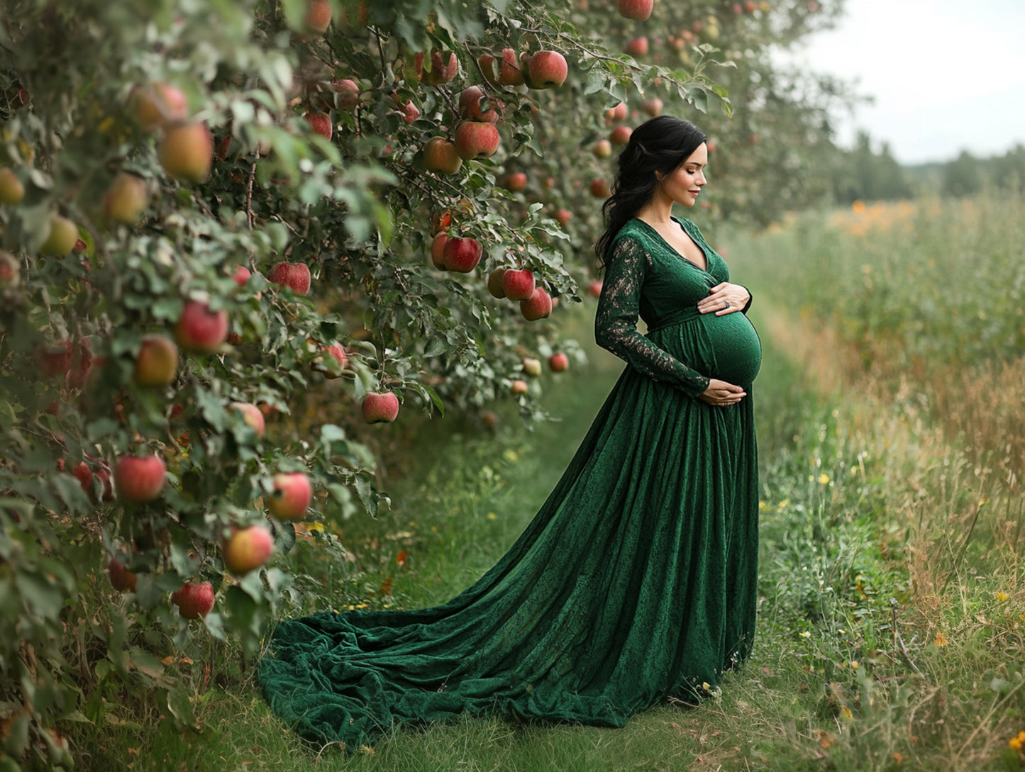 Conjunto de cenário digital Apple Orchard