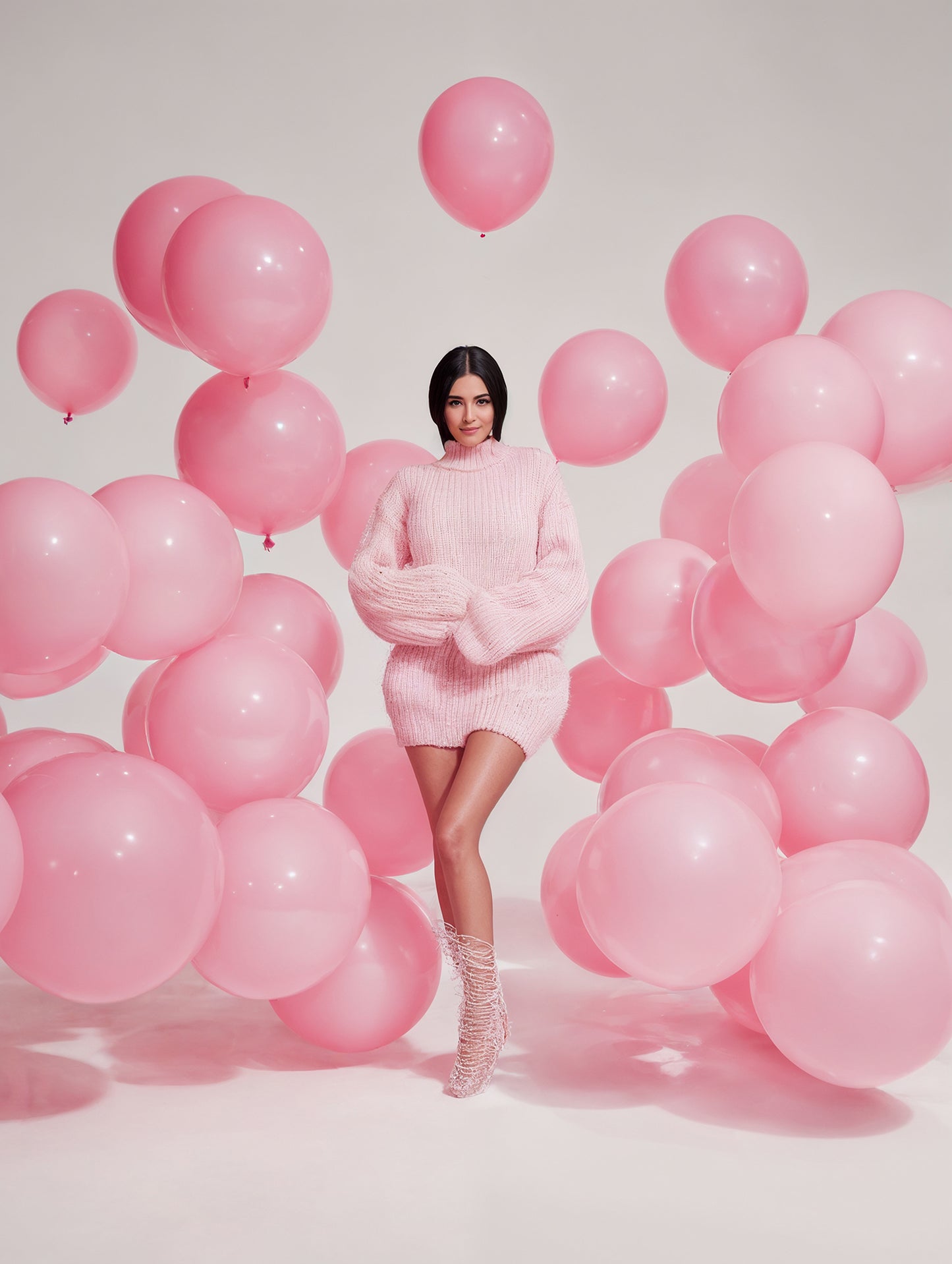 Balloon Glam Pink Digital Backdrop Set