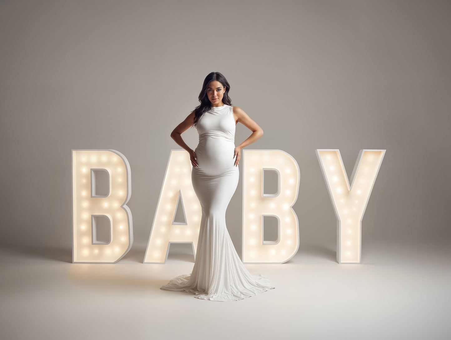Baby Sign Neutrals Digital Backdrop Set