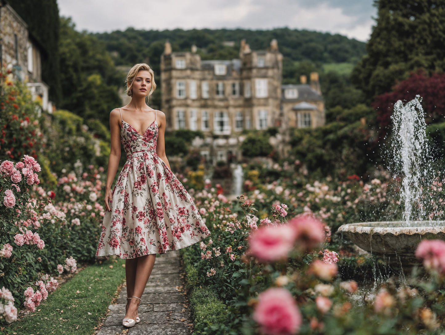 Rose House Digital Backdrop Set