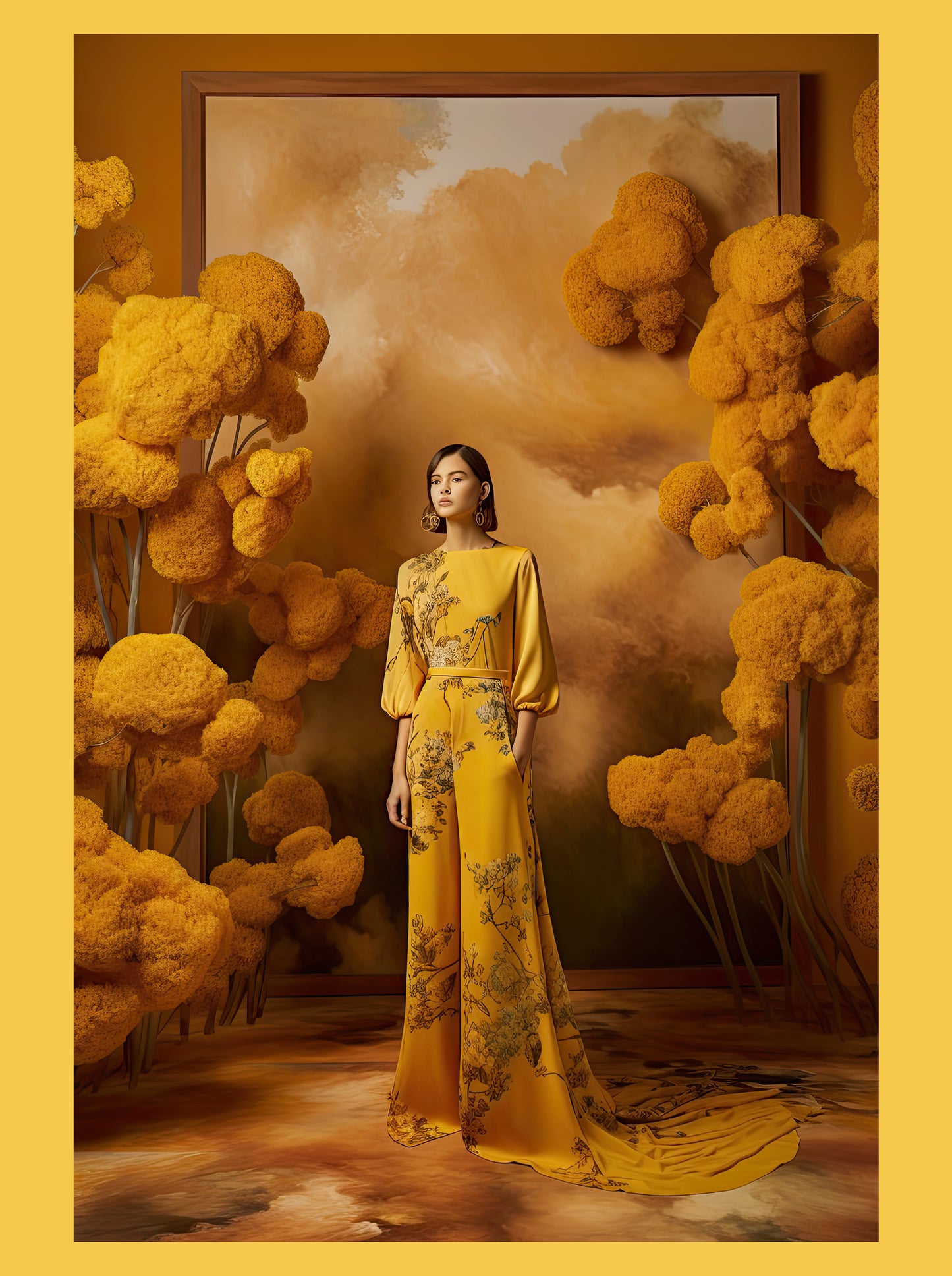 Fondos digitales "Into The Clouds" AMARILLO, fondos de maternidad, texturas para fondos de estudio, texturas de bellas artes, texturas de Photoshop