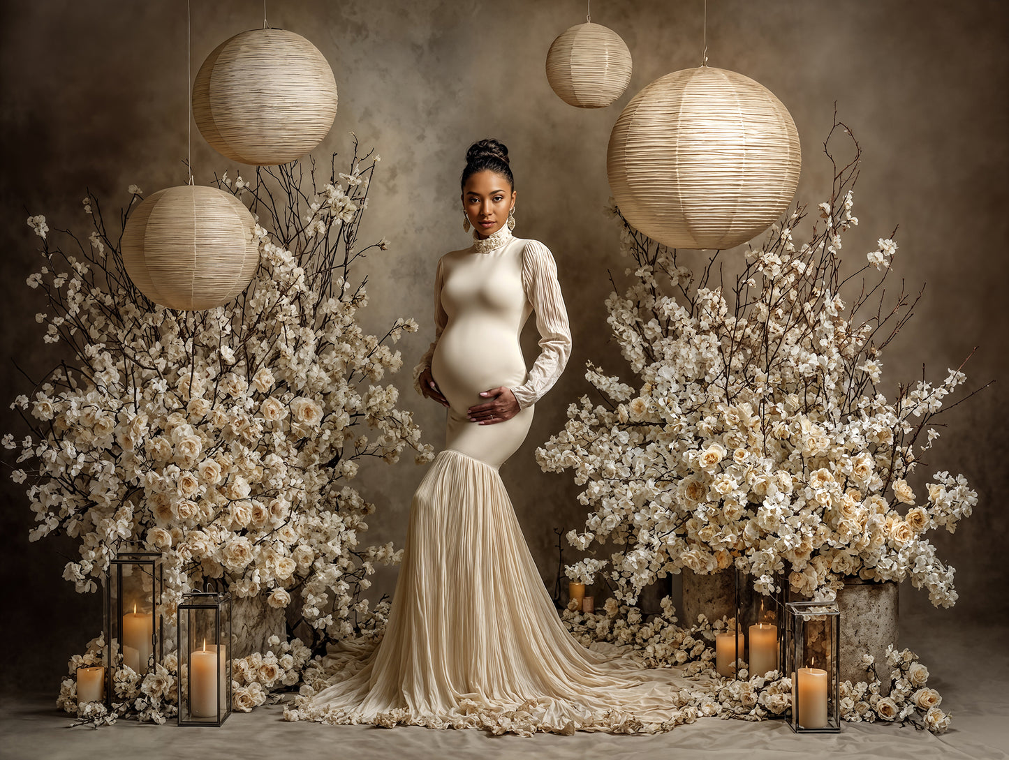Candle Brown Digital Backdrop Set