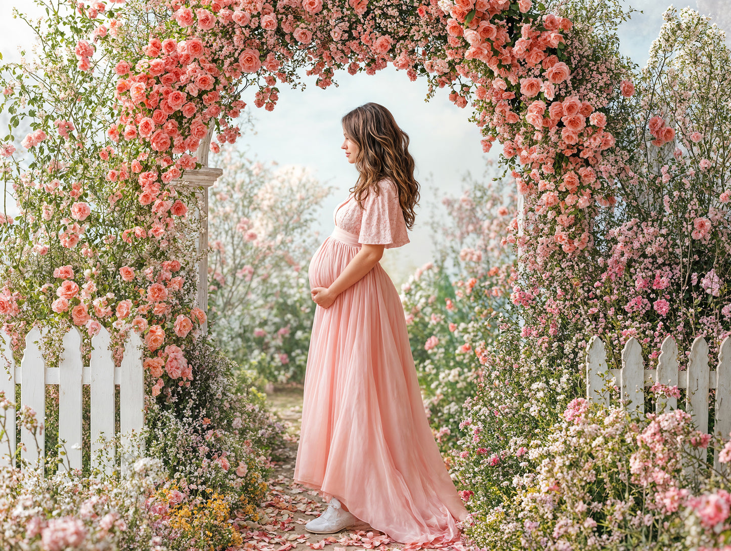 Fondo digital floral Annabelle, conjunto de fondos para niños