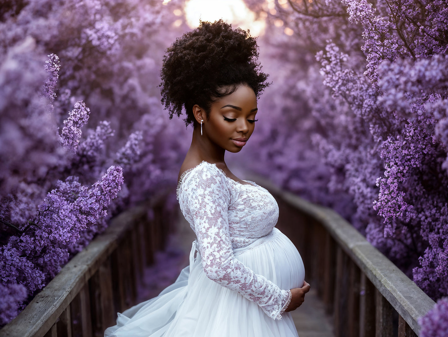 Conjunto de cenário digital Lilac Bridges
