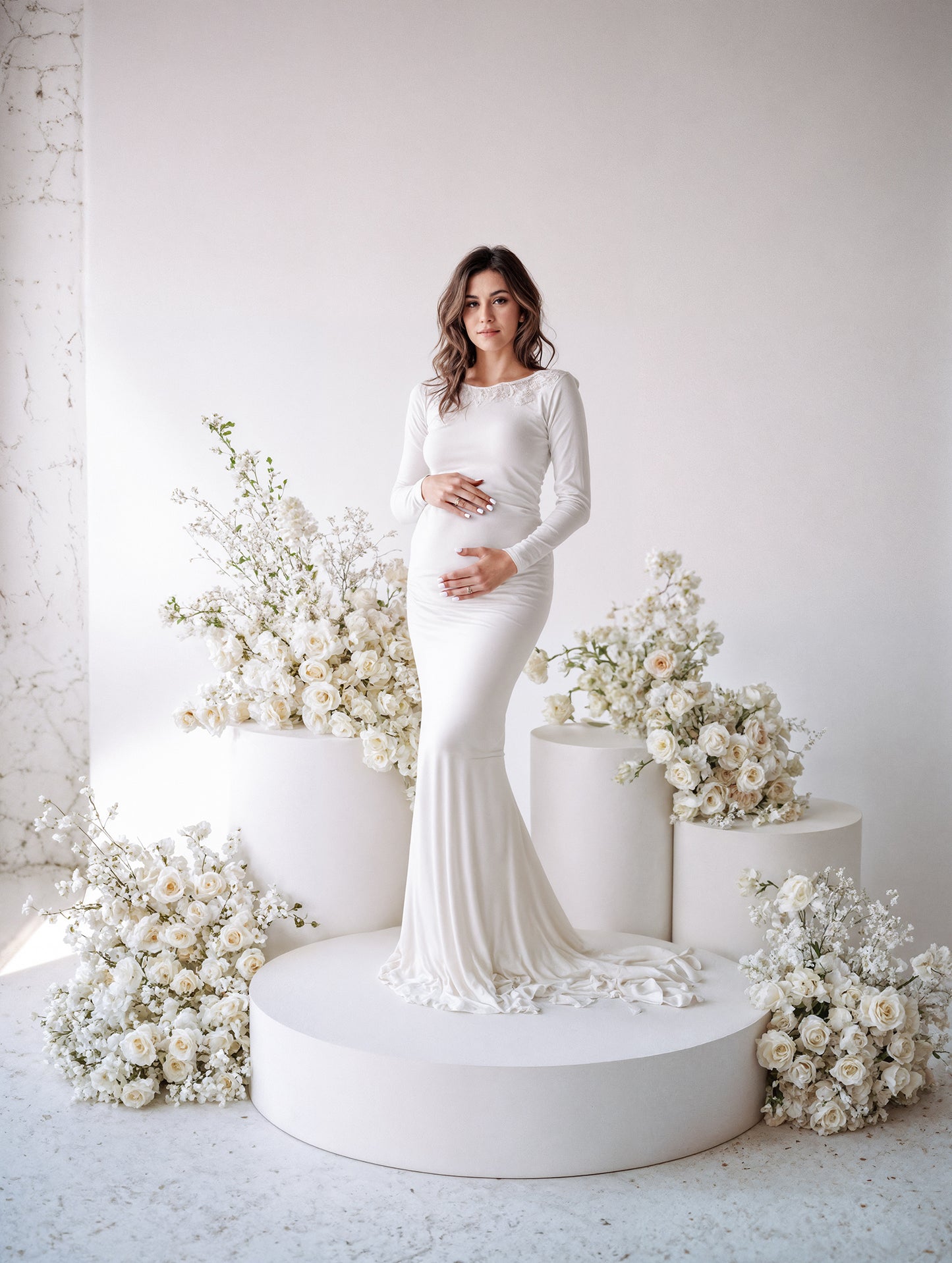 Flower Podiums Digital Backdrop Set