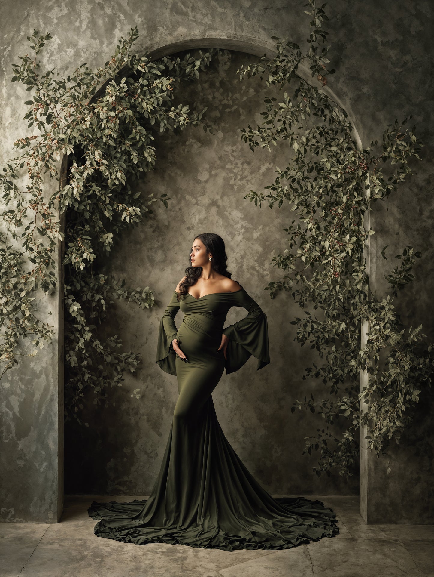 Ivy Green Arch Digital Backdrop Set
