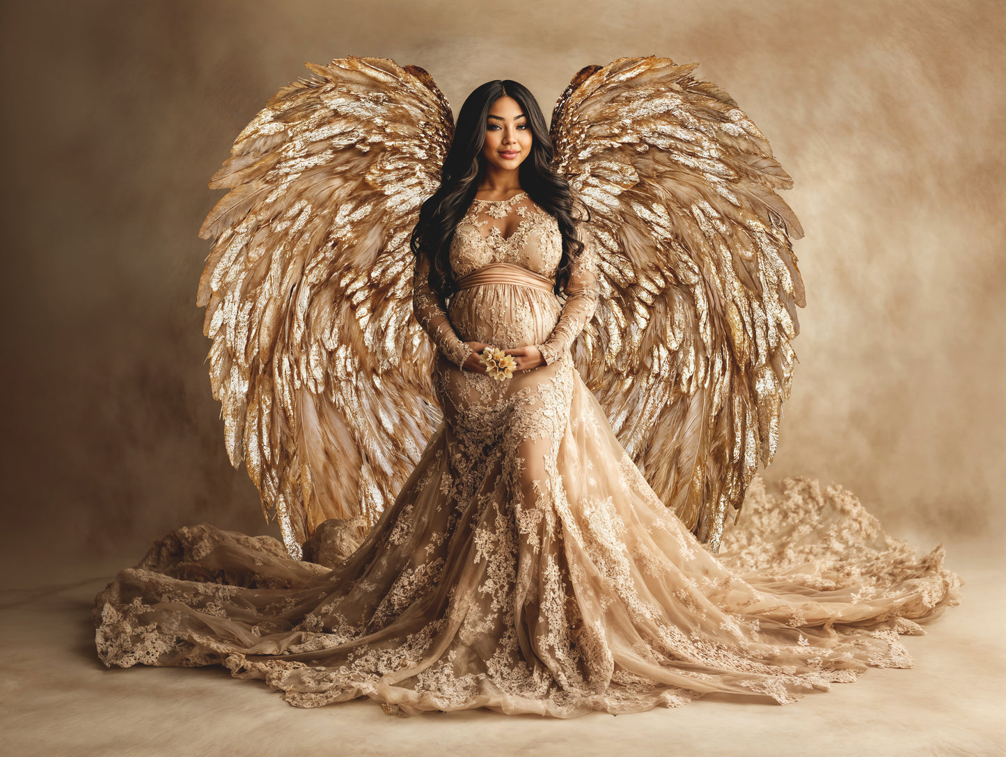 Fluffy Angel Wings Digital Overlays, Maternity Backdrop Overlays, Photoshop Overlays