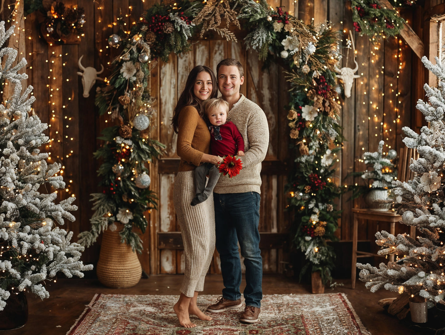 A Cozy Christmas Digital Backdrops, Christmas Digital Backdrops Set