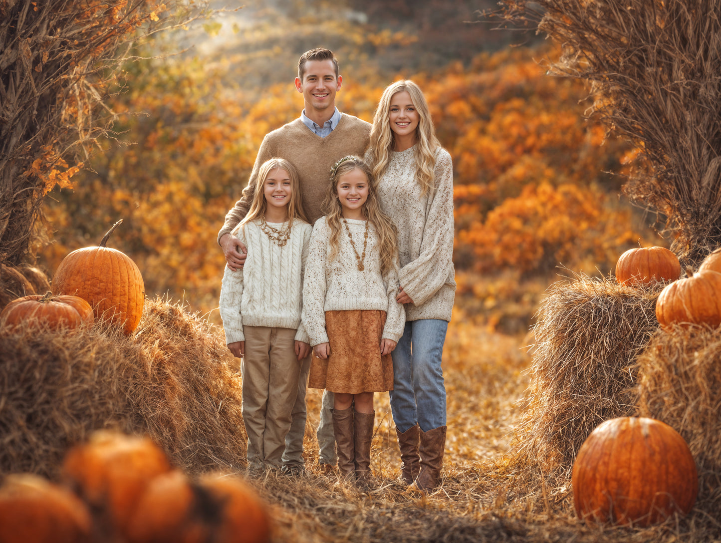 Pumpkin Patch Digital Backdrop Set