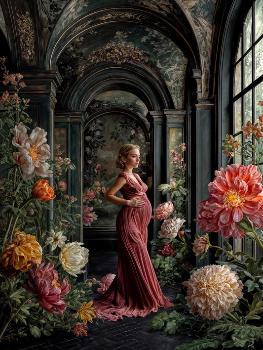 Whimsy Exotic Florals Digital Backdrop Set