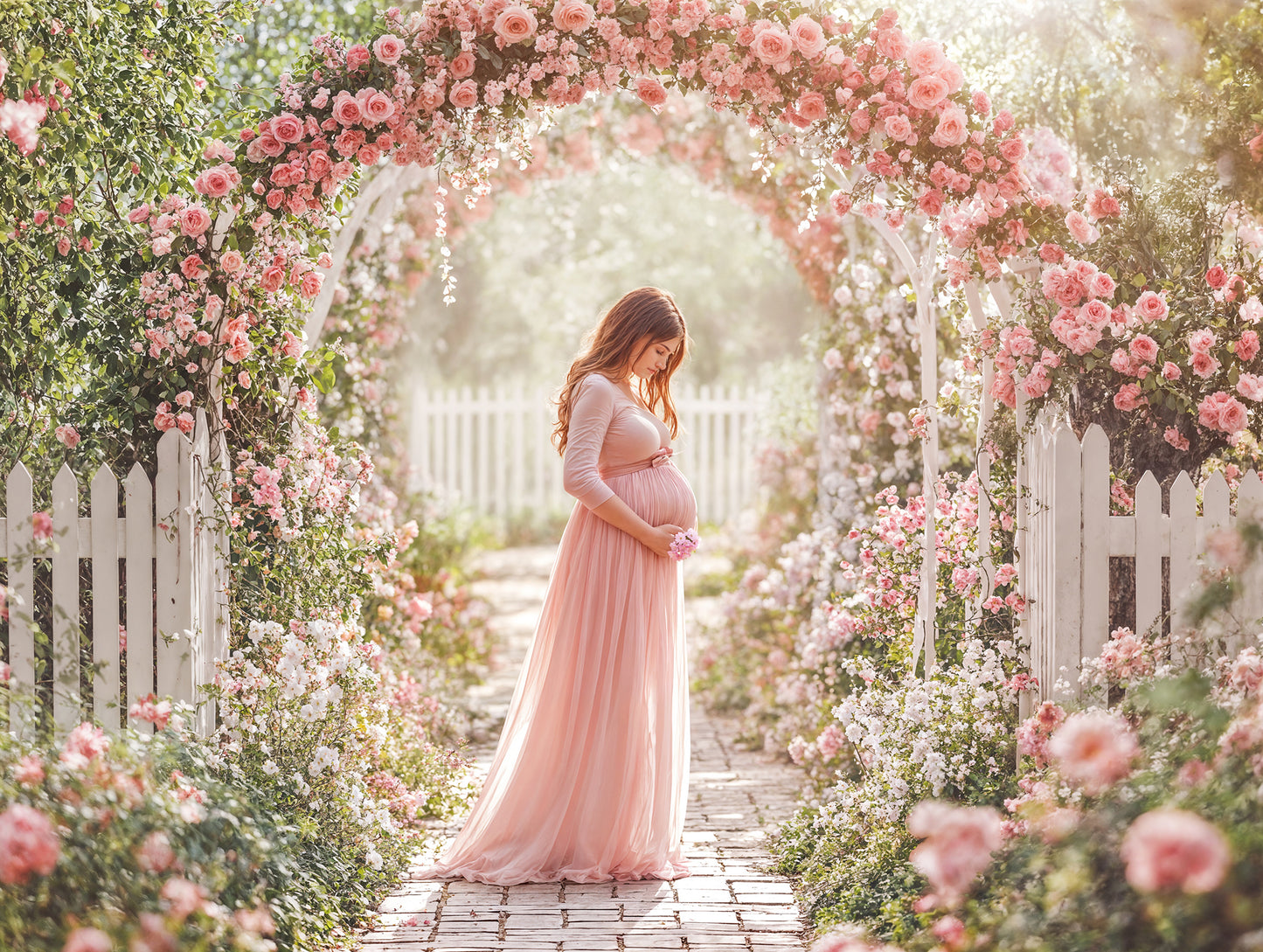 Fondo digital floral Annabelle, conjunto de fondos para niños