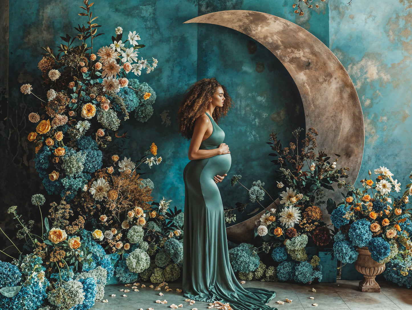 Conjunto de cenário digital Crescent Moon