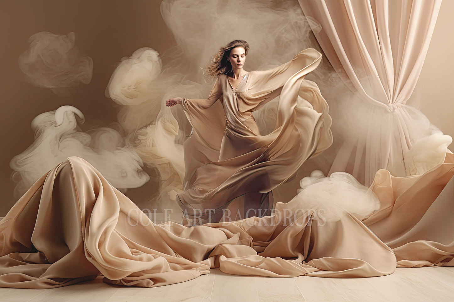 Conjunto de telas fluidas beige "Llévame lejos". Fondos digitales, fondos de maternidad, texturas para fondos de estudio, texturas de bellas artes, texturas de Photoshop.