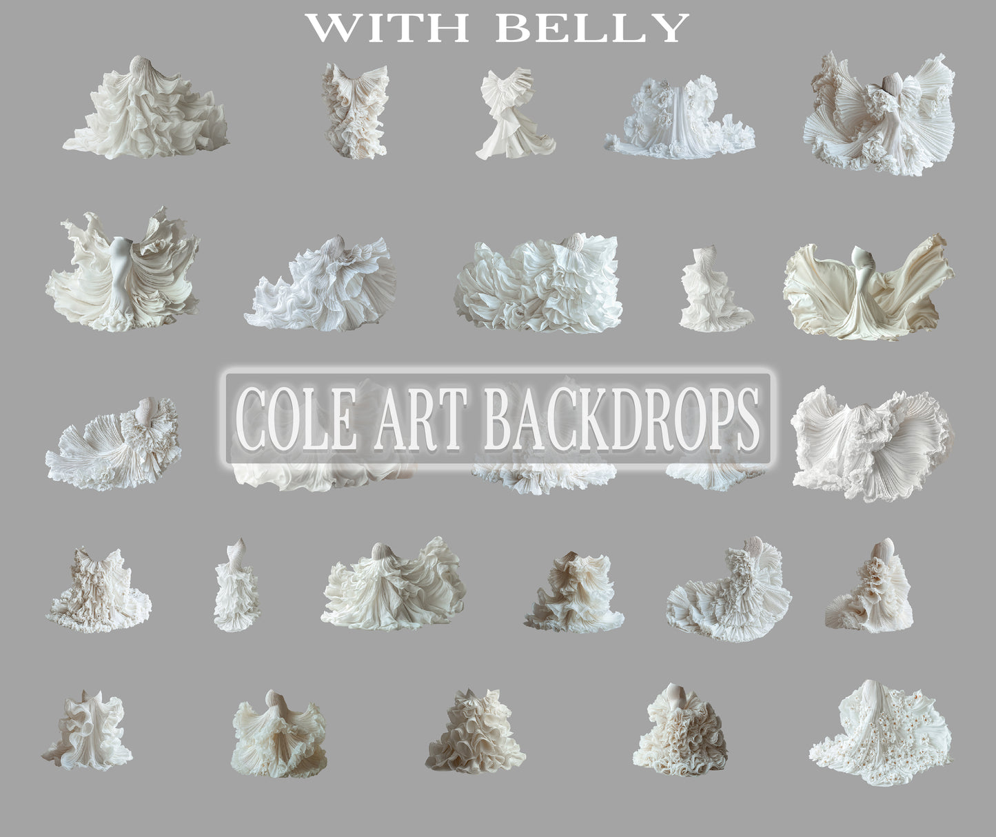 White Dress Digital Overlays, Photoshop Overlays, Digital Backdrops Set