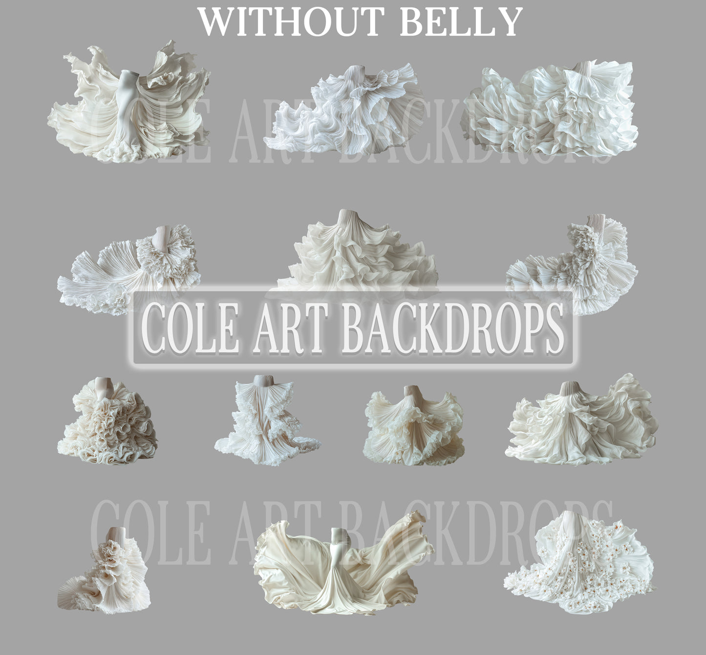 White Dress Digital Overlays, Photoshop Overlays, Digital Backdrops Set