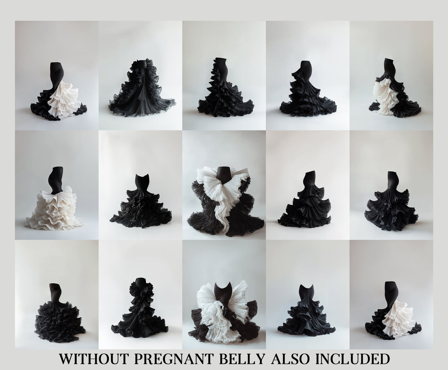 Black Dress Digital Overlays, Photoshop Overlays, Digital Backdrops Set