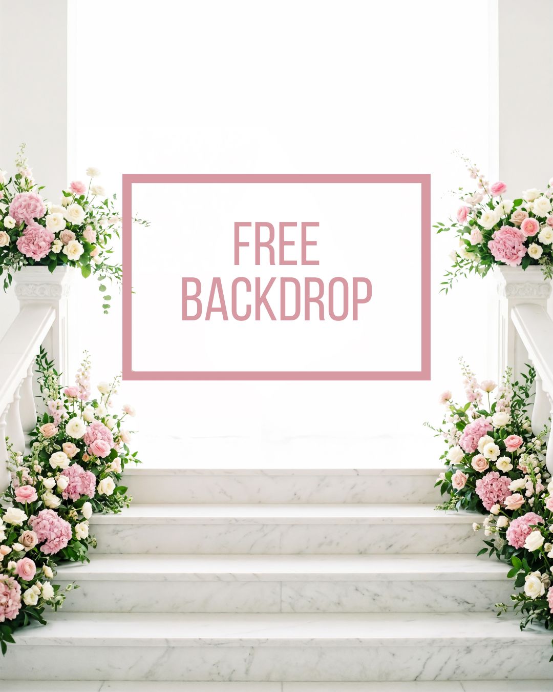 Backlit Stairs Digital Backdrop - FREEBIE