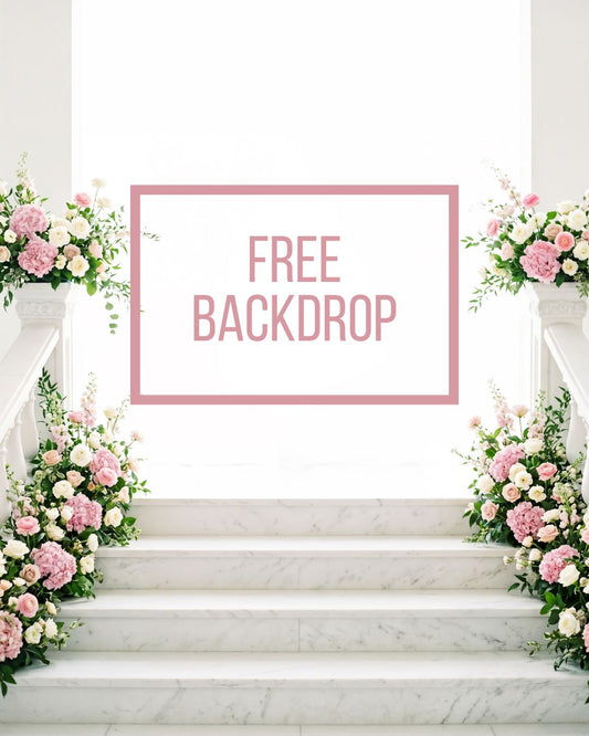 Backlit Stairs Digital Backdrop - FREEBIE