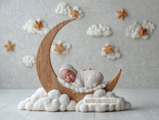 Baby Moon 2 Newborn Digital Backdrops, Baby Backdrop, Newborn Background