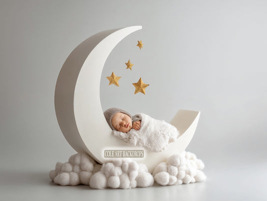 Baby Moon 3 Newborn Digital Backdrops, Baby Backdrop, Newborn Background