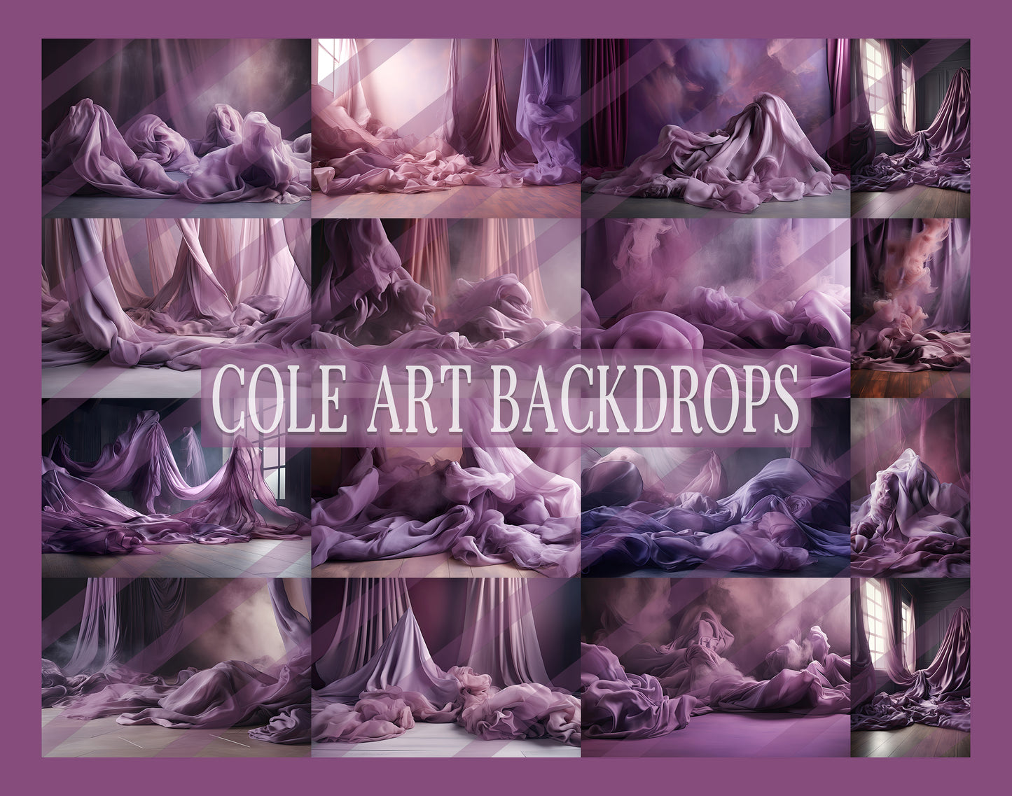 Carry Me Away PURPLE Flowy Fabric Set Digital Backdrops, Maternity Backgrounds, Studio Backdrop Textures, Fine Art Textures, Photoshop Textures